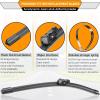 image:imageAUTOBOO 2616 Windshield Wipers with 11 Rear Wiper Blade Replacement for 20182023 Hyundai Kona Electric20122019 Accent20122017 Kia Rio Original Factory Quality Pack of 3261811 inch